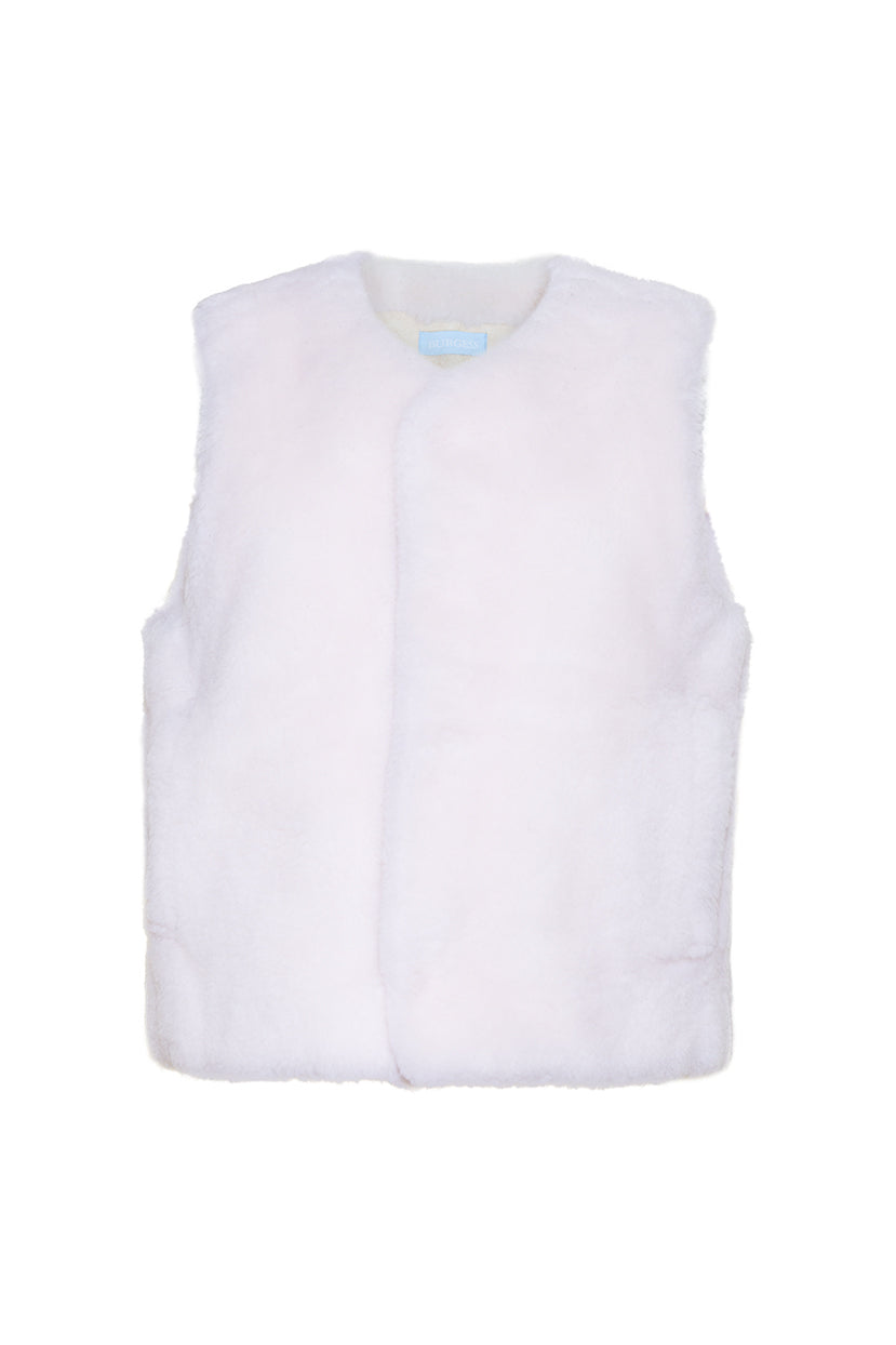 The Poppy Faux Shearling Vest | Vanilla