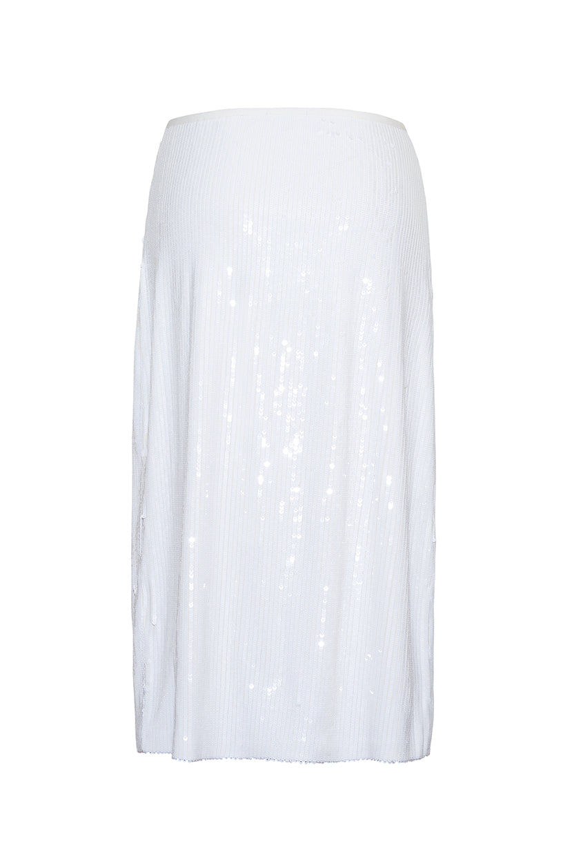 The Ruby Sequin Skirt | White