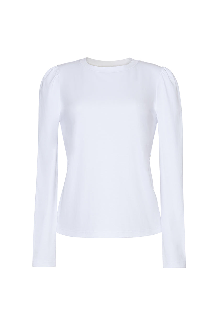 The Maren Puff Sleeve Shirt | White