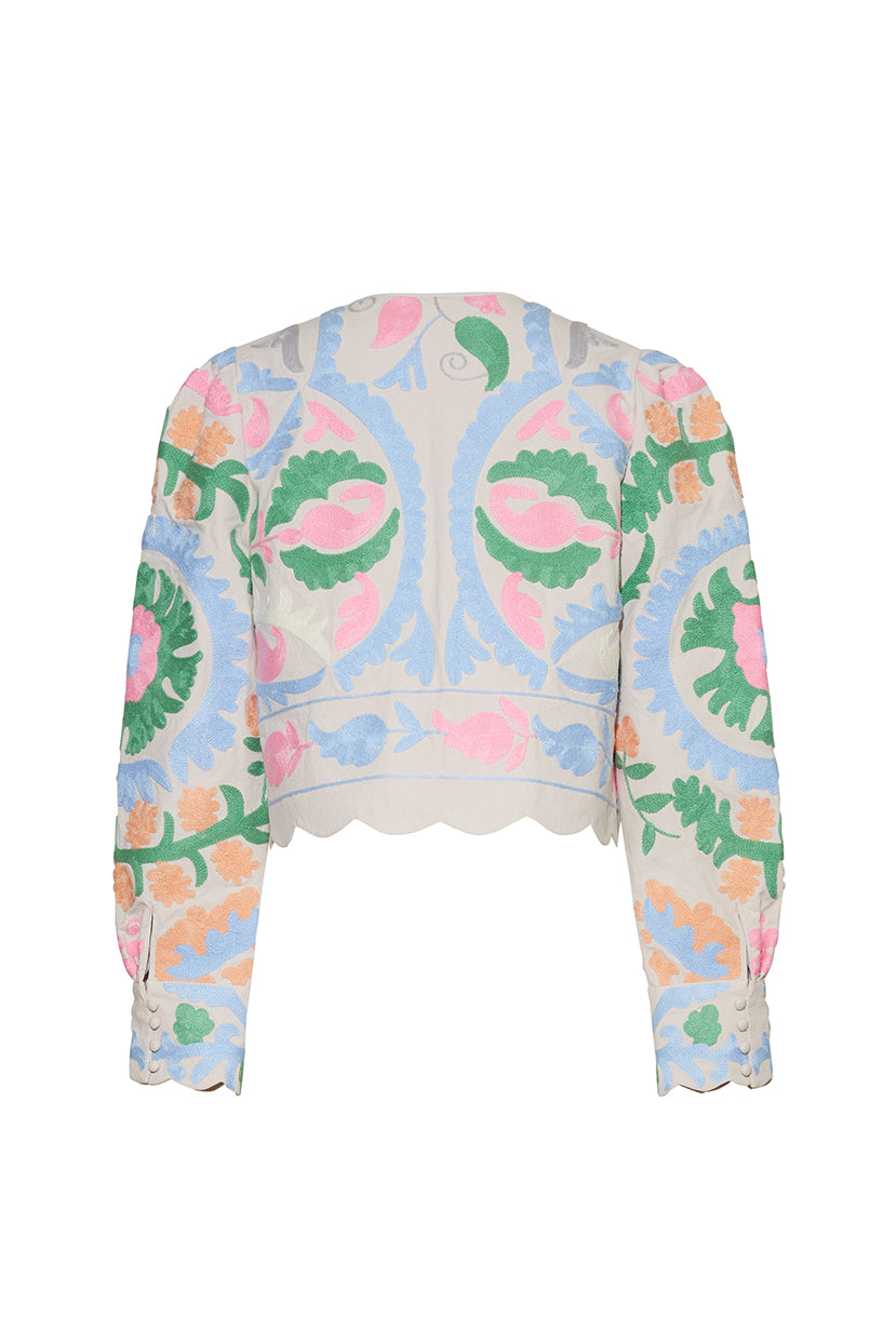 The Chiara Novelty Embroidered Jacket | Bright