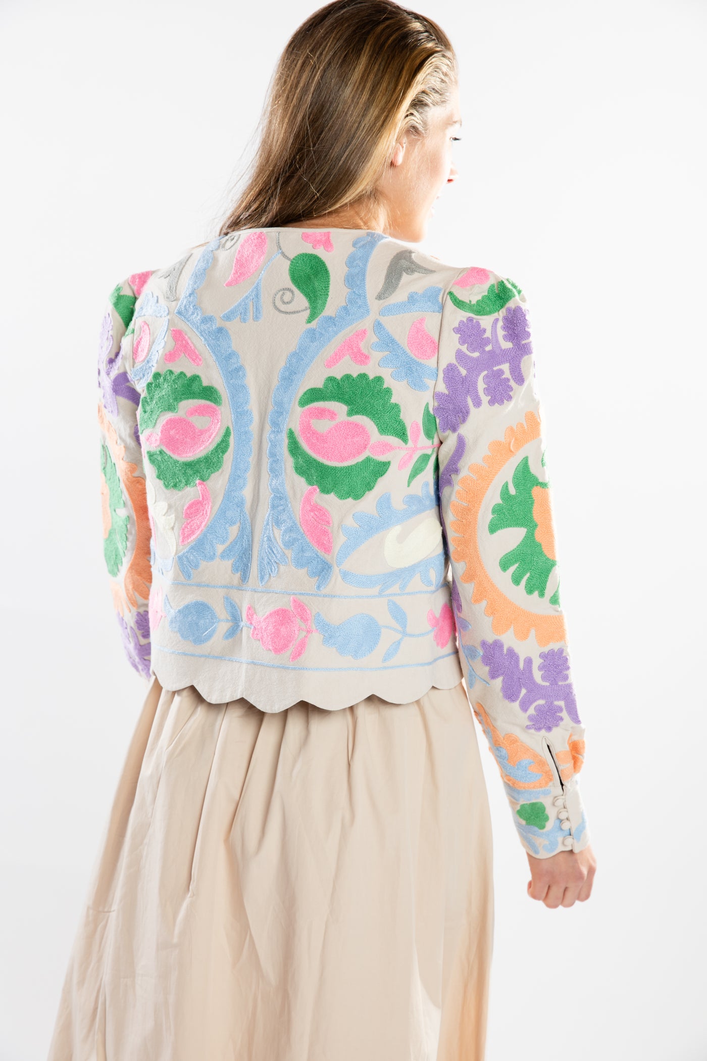 The Chiara Novelty Embroidered Jacket | Bright