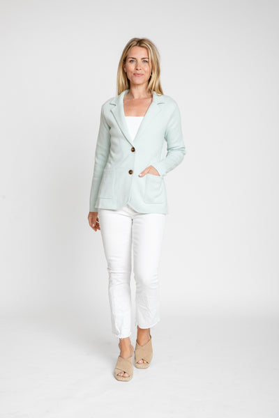 The Milly Knit Blazer | Mist