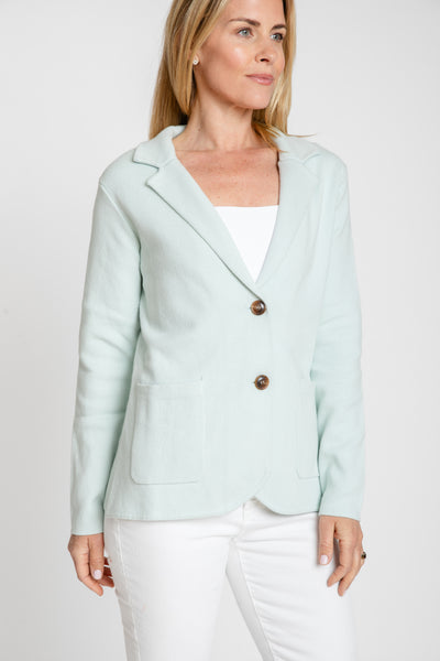 The Milly Knit Blazer | Mist