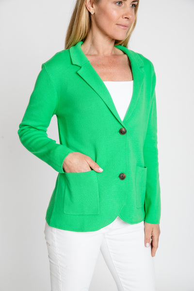 The Milly Knit Blazer | Green