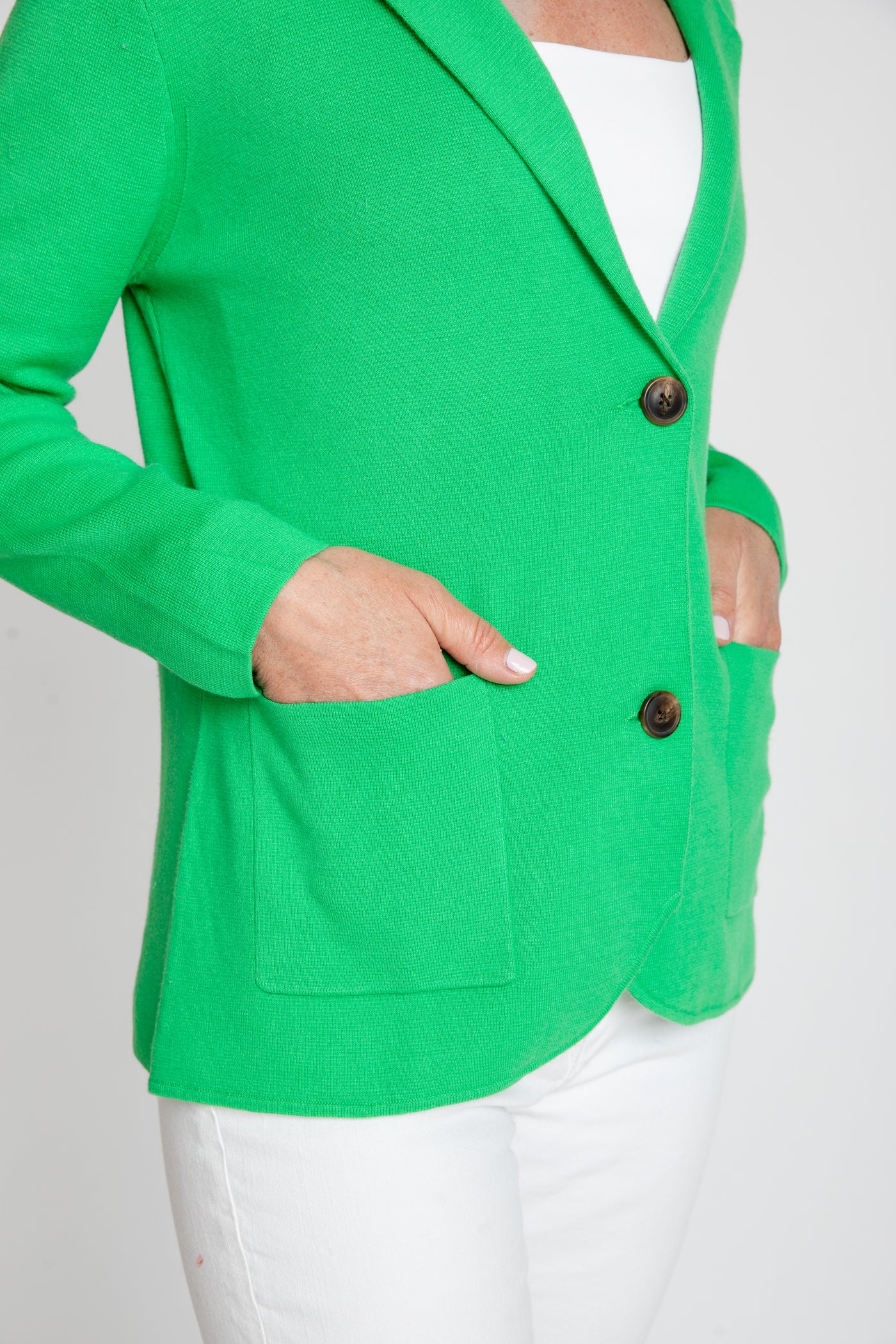 The Milly Knit Blazer | Green