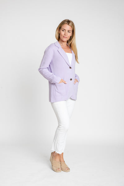 The Milly Knit Blazer | Lavender