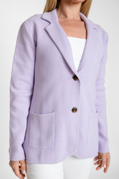 The Milly Knit Blazer | Lavender