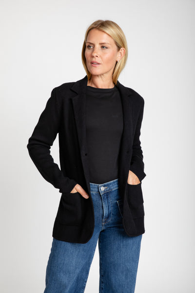 The Milly Knit Blazer | Black