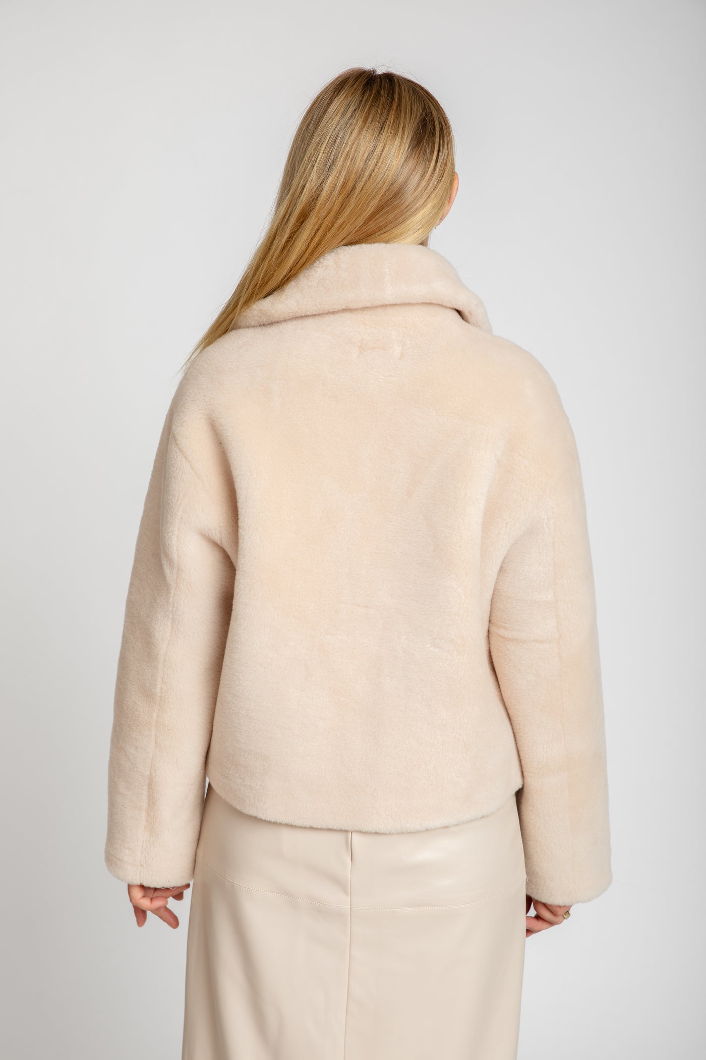 The Bella Sherpa Coat | Champagne