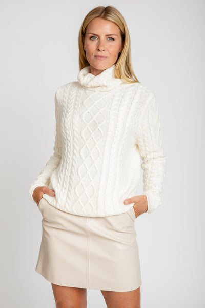 The Charli Cowl Neck Sweater | Chalk