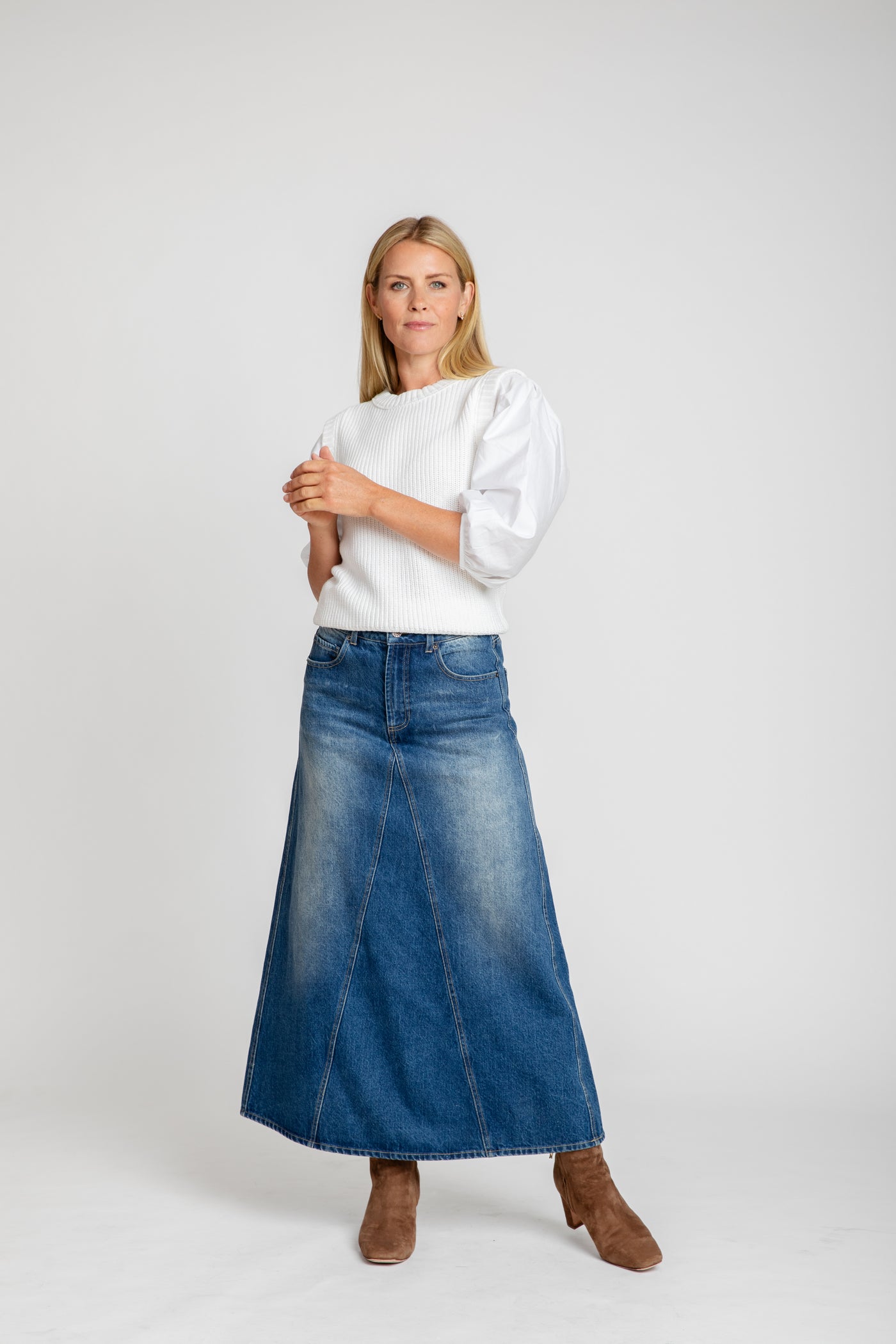 The Eve Denim Maxi Skirt