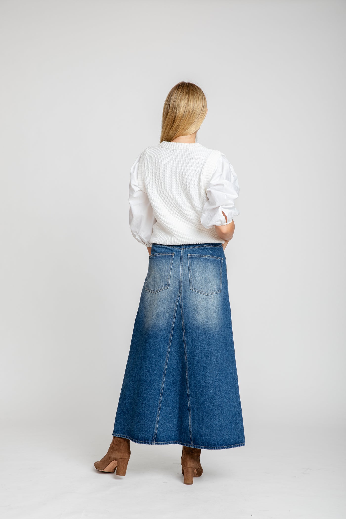 The Eve Denim Maxi Skirt