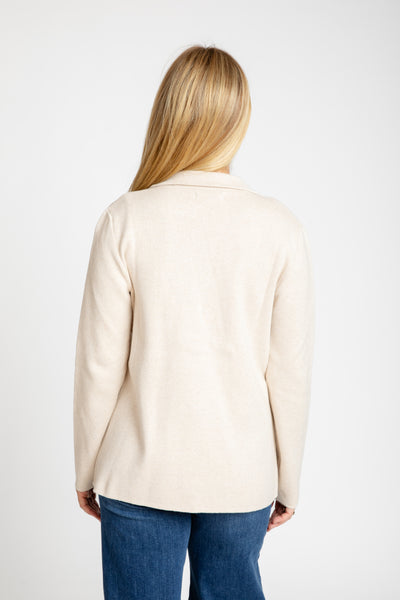 The Milly Knit Blazer | Latte