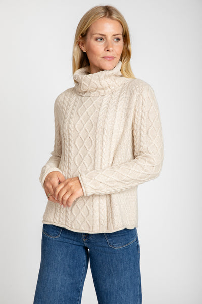 The Charli Cowl Neck Sweater | Latte