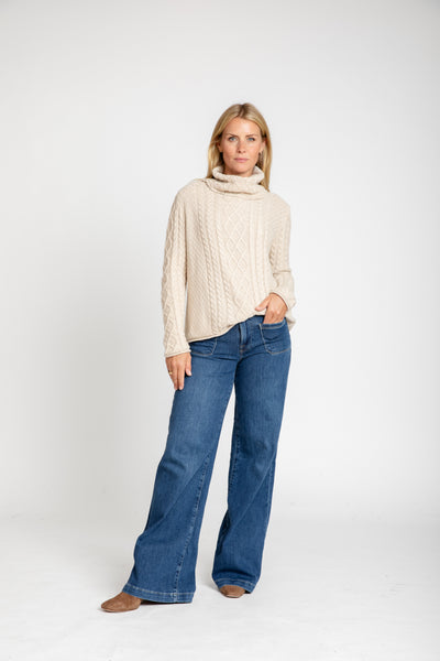 The Charli Cowl Neck Sweater | Latte