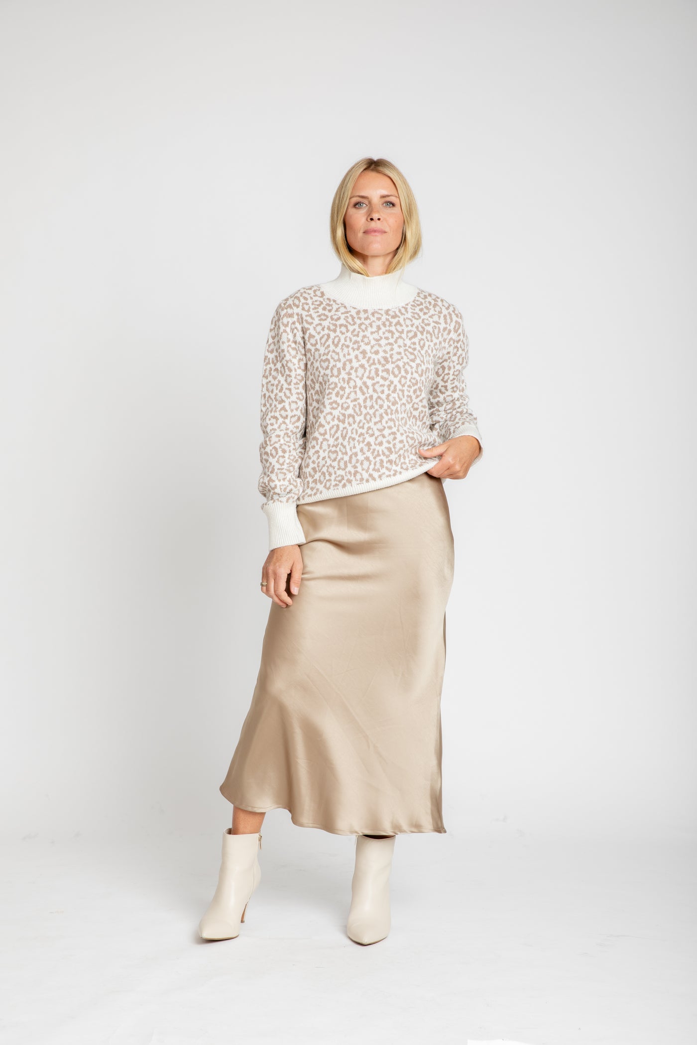 The Hadley Satin Skirt | Bronze