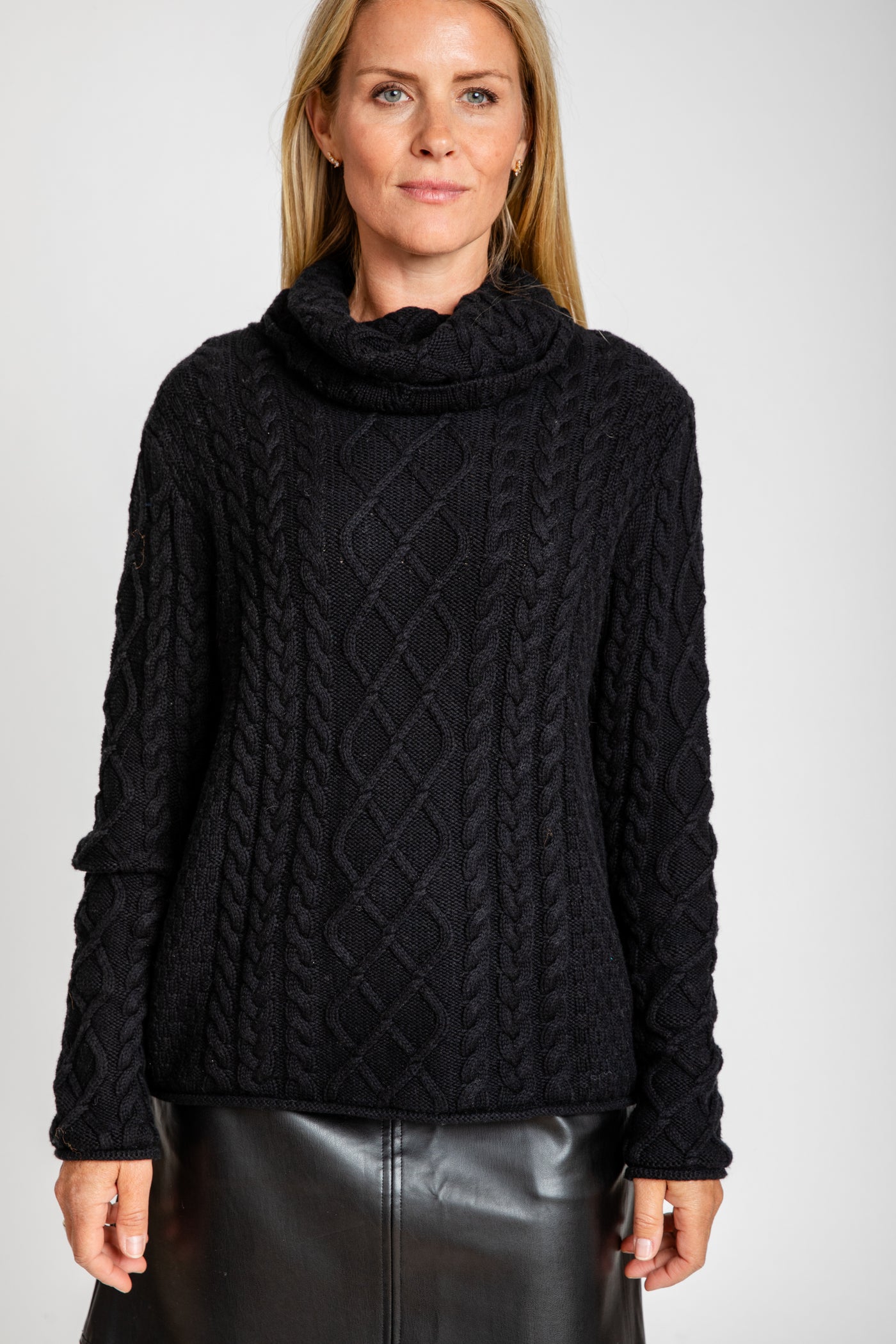 The Charli Cowl Neck Sweater | Black