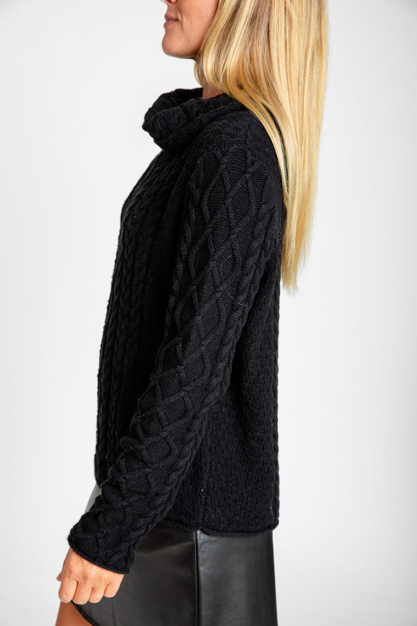 The Charli Cowl Neck Sweater | Black