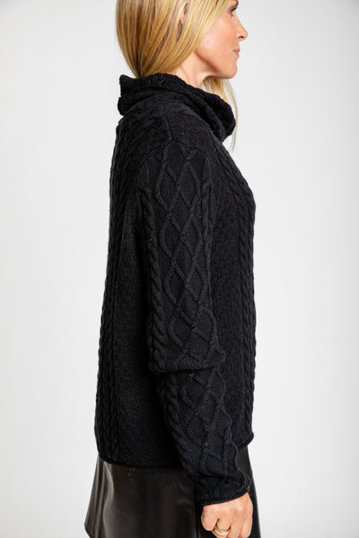 The Charli Cowl Neck Sweater | Black