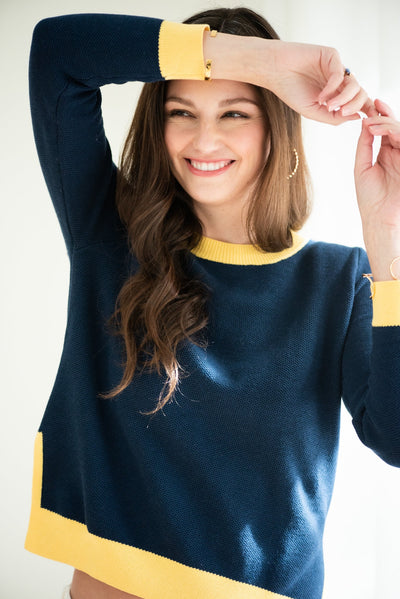 The Bea Seed Stitch Sweater | Hello Sailor Sunbeam Combo