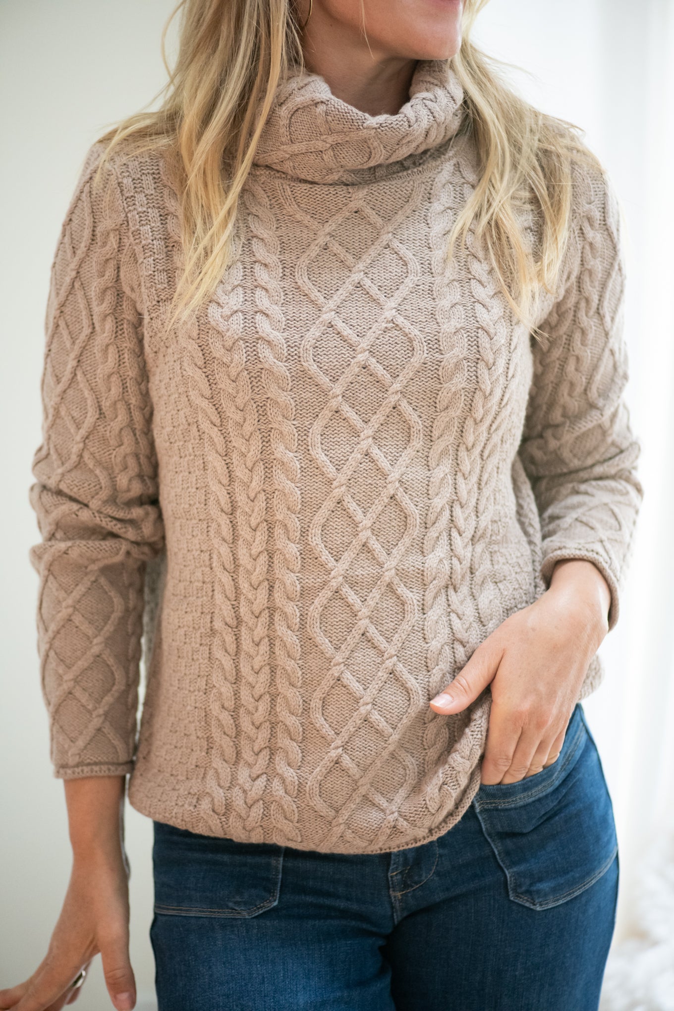 The Geneva Cowl Neck Sweater | Mocha