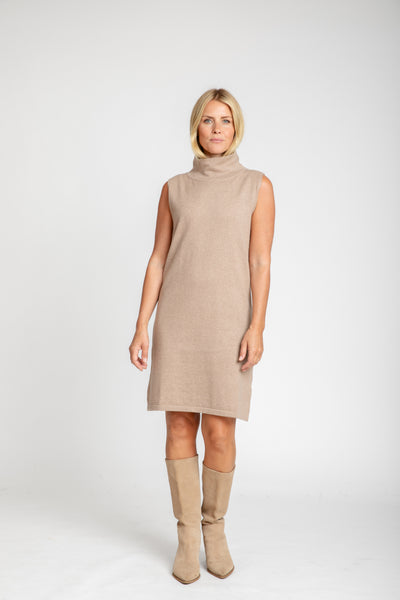 The Paris Mock Neck Sweater Dress | Mocha