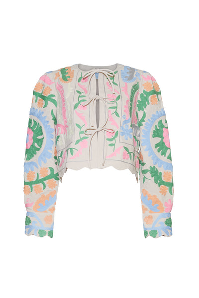 The Chiara Novelty Embroidered Jacket | Bright