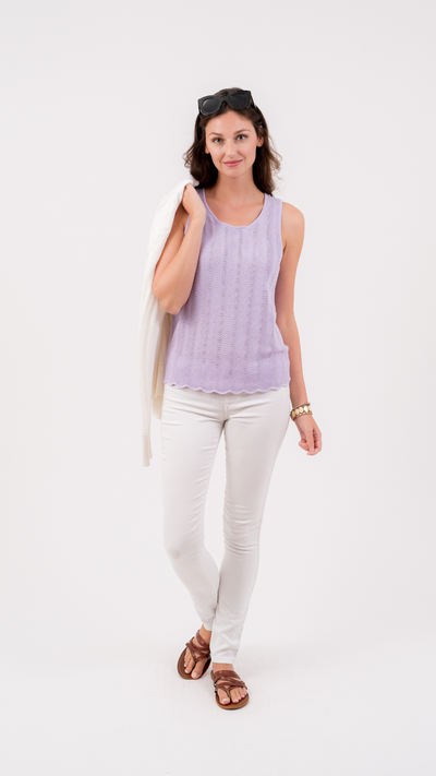 The Pointelle Tank | Lavender