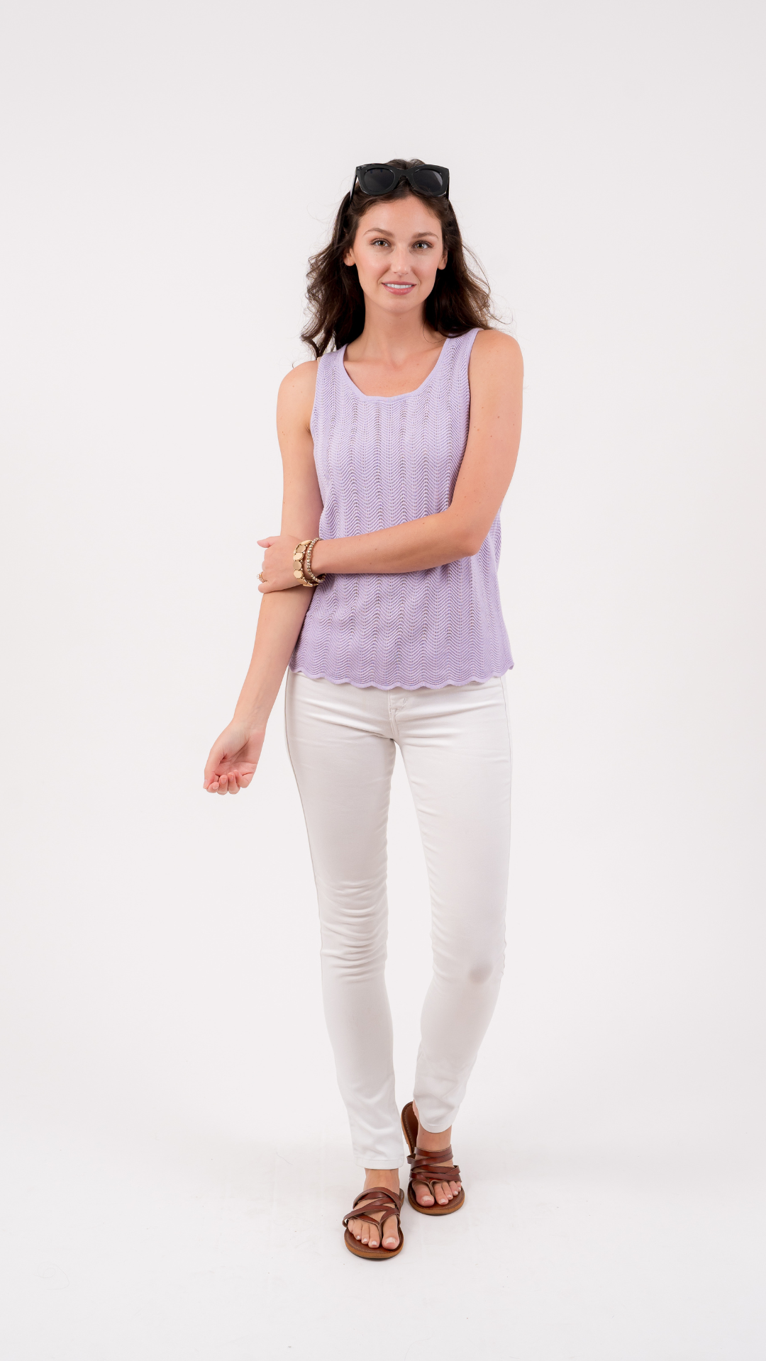 The Pointelle Tank | Lavender