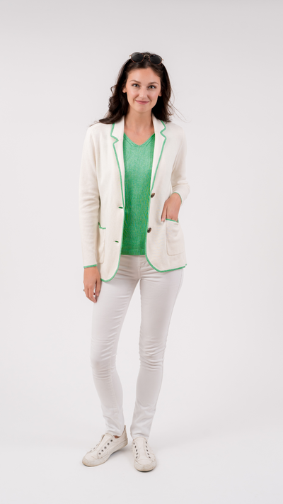 The Palm Beach Blazer | White + Green