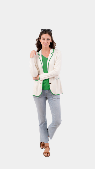 The Palm Beach Blazer | White + Green