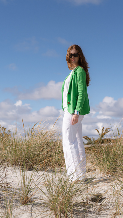 The Lightweight Milly Knit Blazer | Green