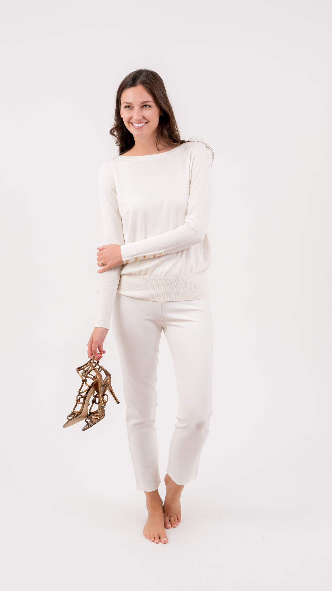 The Bateau Neck Sweater | Chalk