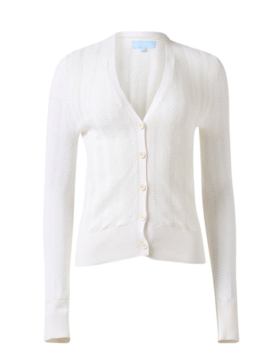 Pointelle Cardigan | White